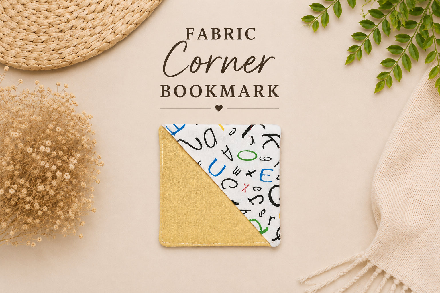 Handmade Fabric Bookmark