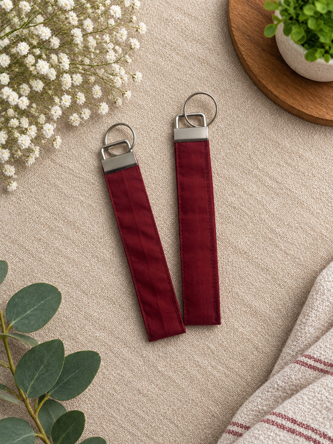 Terra Cotta wristlet with silver clasp